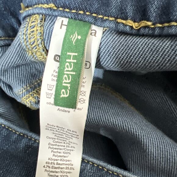 Halara Flex High Waisted Pockets Rolled Hem Wide Leg Boho Blue Spruce Size L - Picture 9 of 13